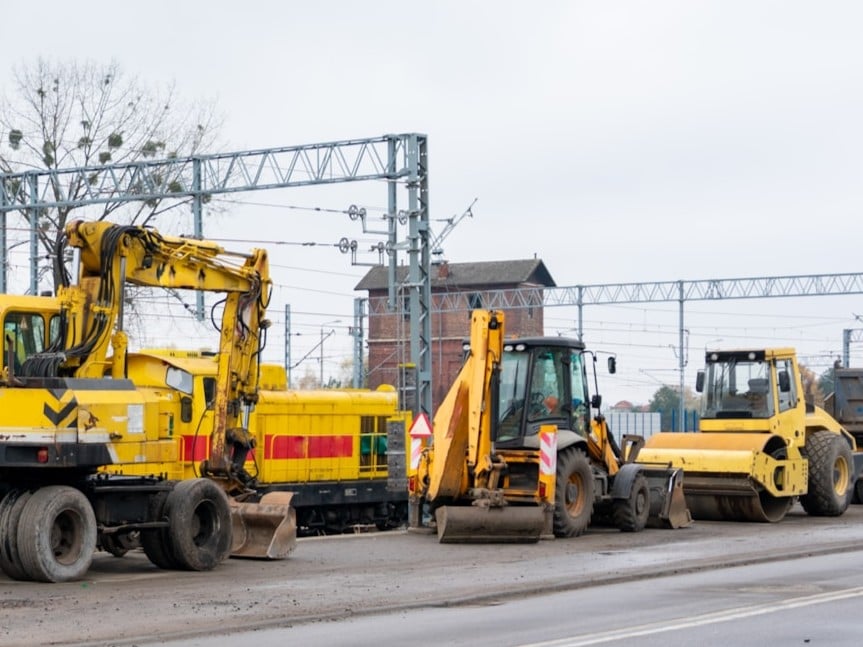Parco macchine pesanti da cantiere